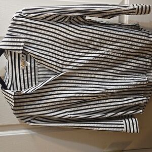 Talbots Long Sleeve Button Down Striped Shirt Size 14